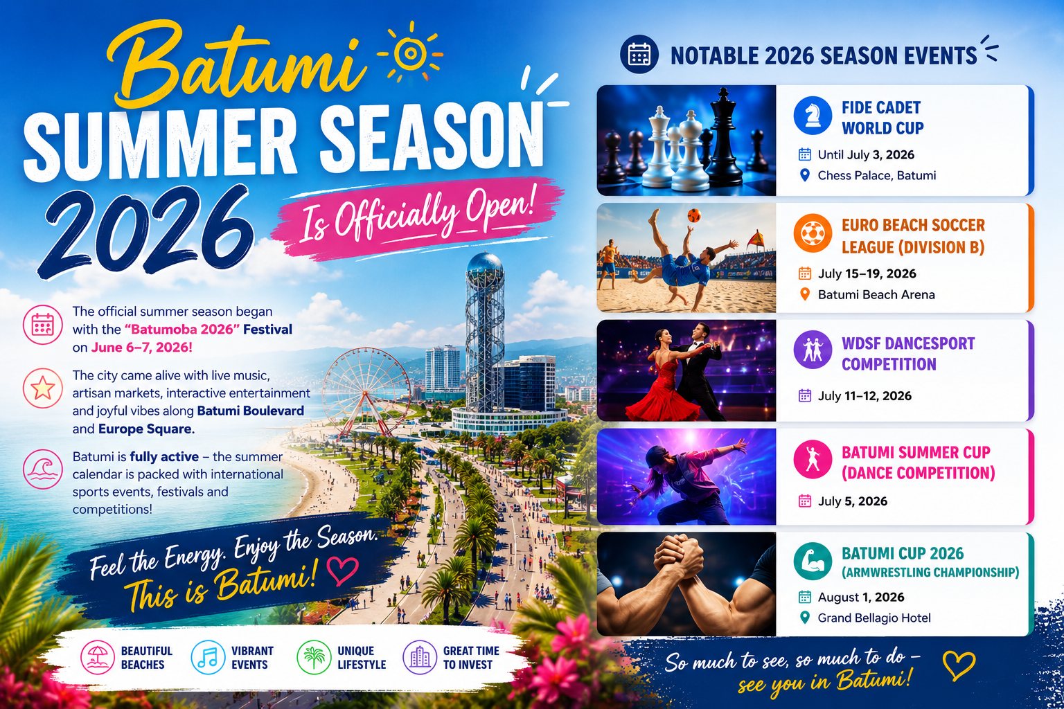 Batumi Summer Season 2026 Is Officially Open! ☀️🌊